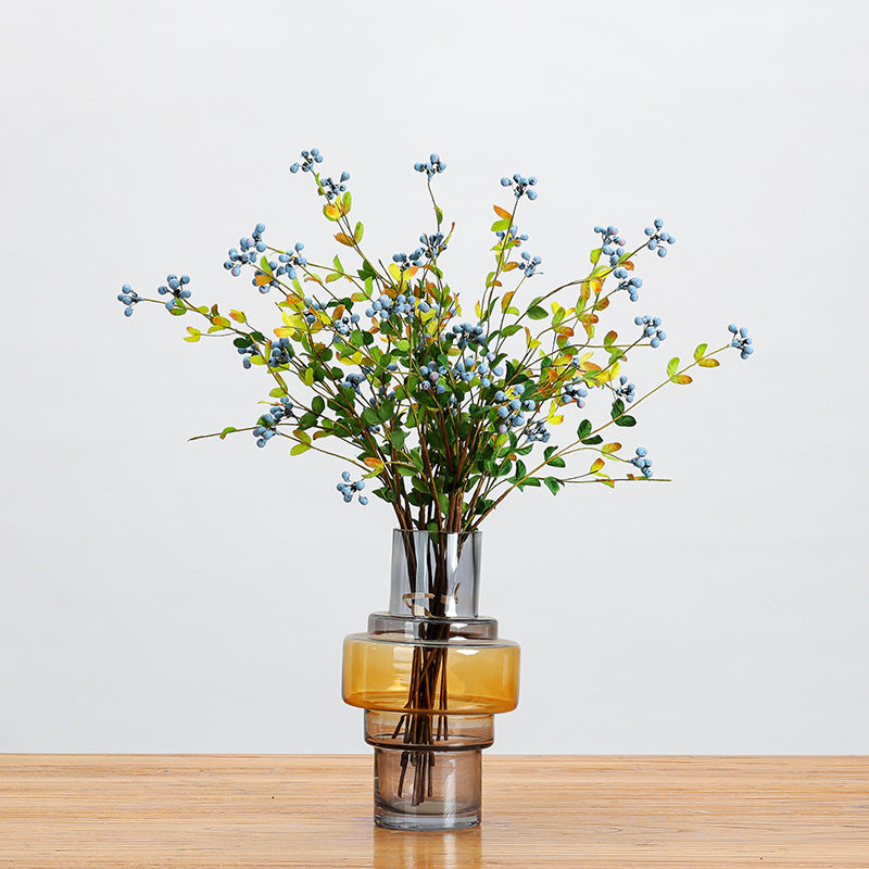 Ramo artificial de bayas decorativas, 6 tallos con 18 frutos, 50 cm, ideal para decoración de hogar y eventos