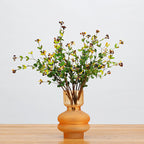 Ramo artificial de bayas decorativas, 6 tallos con 18 frutos, 50 cm, ideal para decoración de hogar y eventos