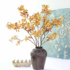 Rama artificial de campanillas con hojas de nandina, arbusto de 1 pieza en degradado otoñal, para salón, hotel o escaparate