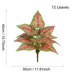 Planta artificial de crotón, 40 cm, decoración moderna para hogar, oficina y eventos