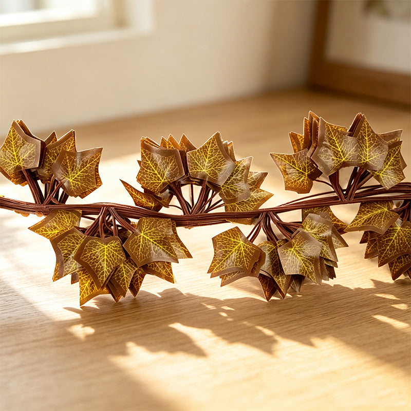 Guirnalda de Hojas de Arce Otoñal Artificial, Enredadera de Tela con 72 Hojas, 220 cm, para Decoración Otoño y Hogar