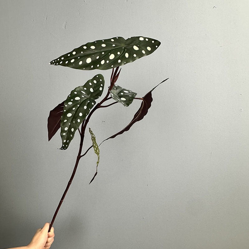 Planta artificial de begonia en arbusto, 71 cm de altura, decoración de plástico para exteriores e interiores