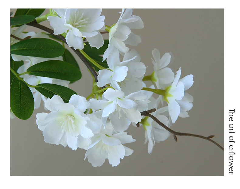 Flores artificiales de gardenia, tallo único con 30 flores, 74 cm, tejido de seda, decoración moderna para interiores