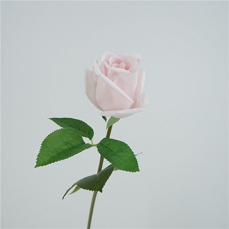 Rosa artificial de seda, tallo único 47 cm, 1 flor de 8.5 cm, decoración moderna para boda, hogar y oficina