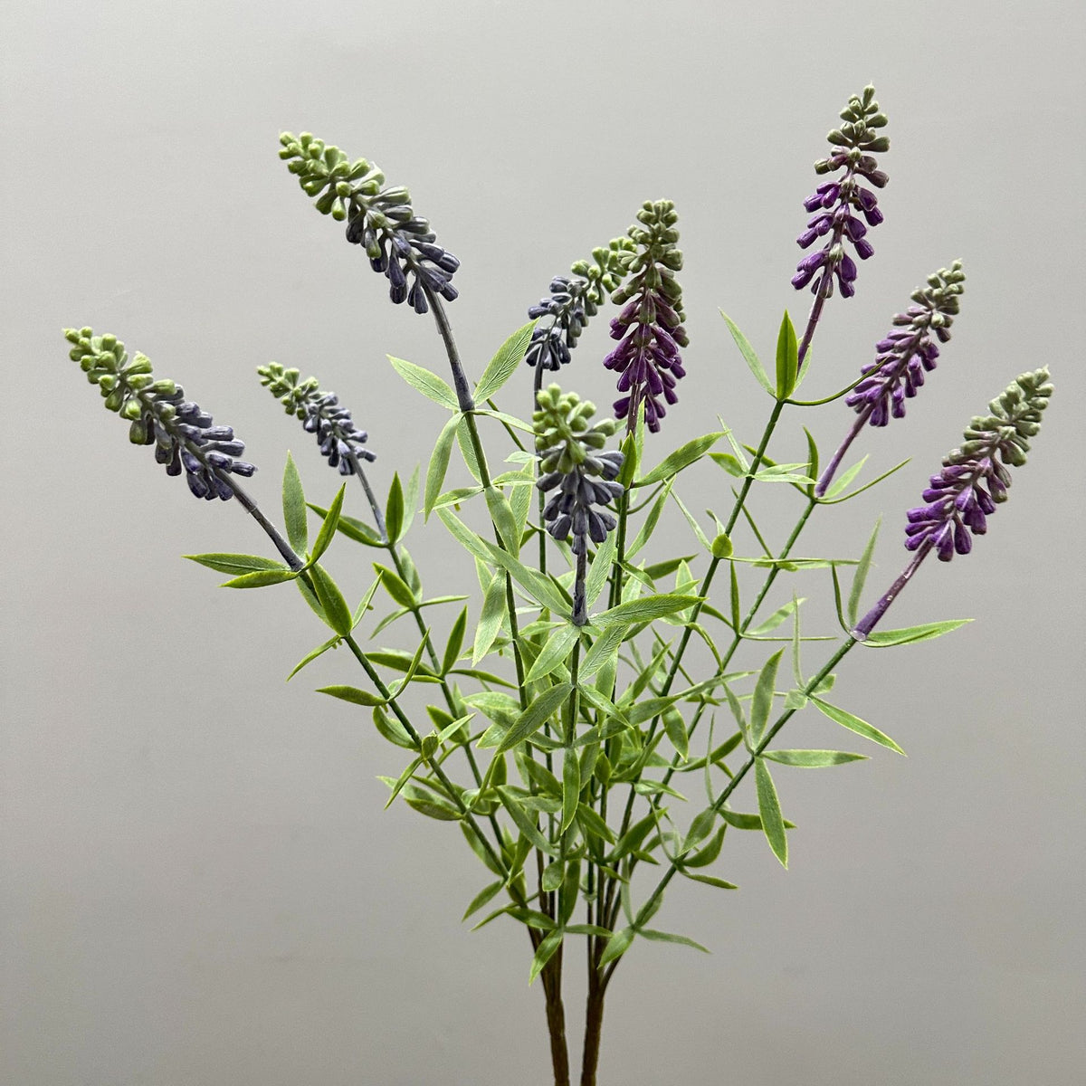 Ramita de Flores Artificiales de Lavanda y Jacinto, 48 cm, Decoración Moderna para Hogar u Oficina