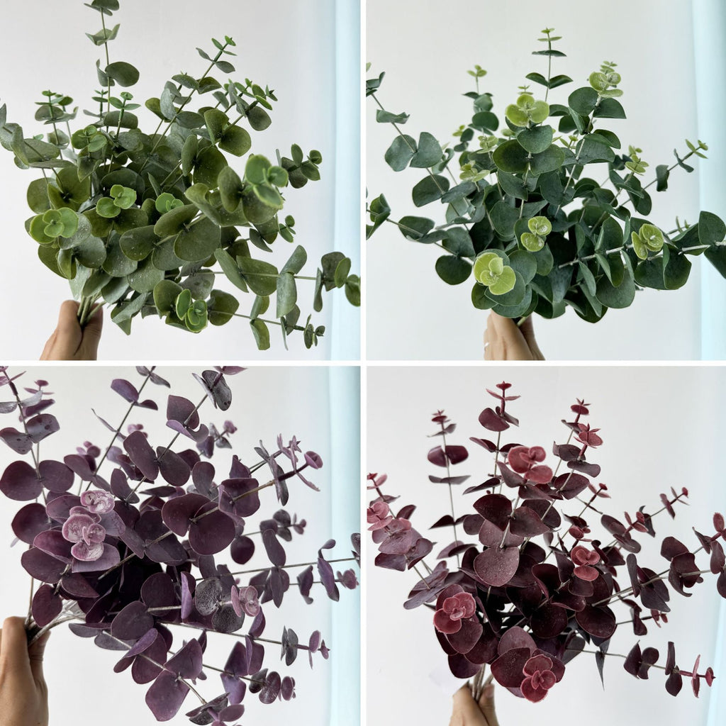 3 Ramas de Eucalipto Artificial, 45 cm, Decoración Hogar, Bodas y Eventos