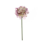 Dalia Artificial de Tela Efecto Seda, Tallo Único con 1 Flor, Borde Tostado, Decoración para Hogar, Bodas y Escaparates