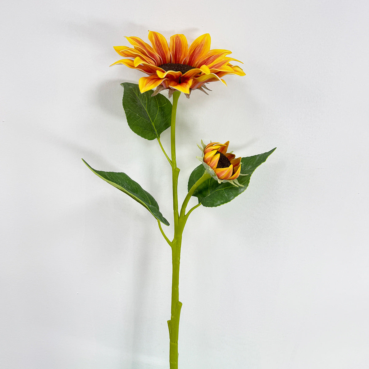 Girasol Artificial de 116 cm, 2 Flores, Decoración Moderna para Hogar y Eventos