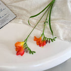 Arreglo floral de orquídea artificial, 6 flores, 60 cm, tejido de seda, decoración moderna para bodas, hogar y hoteles