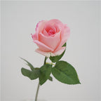 Rosa artificial de seda, tallo único 47 cm, 1 flor de 8.5 cm, decoración moderna para boda, hogar y oficina