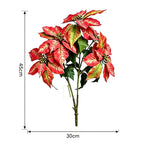 Rama artificial de flor de Pascua con 12 flores, 45 cm, decoración moderna para bodas y hogar