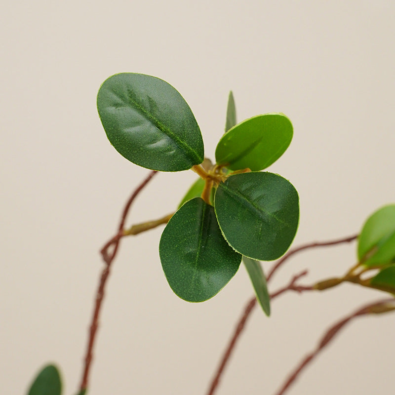 Rama Artificial de Hoja de Milán (Hoja de Ficus), Tallo Único, Efecto Natural, Estilo Nórdico, para Hogar, Oficina y Eventos