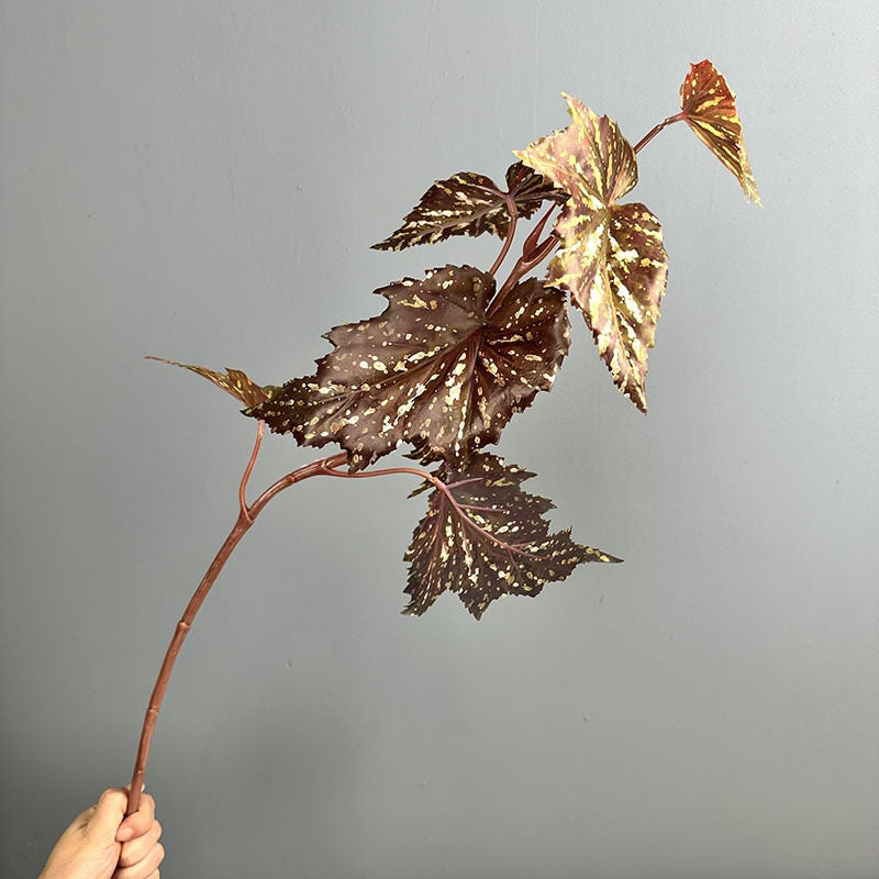 Planta artificial de begonia en arbusto, 71 cm de altura, decoración de plástico para exteriores e interiores