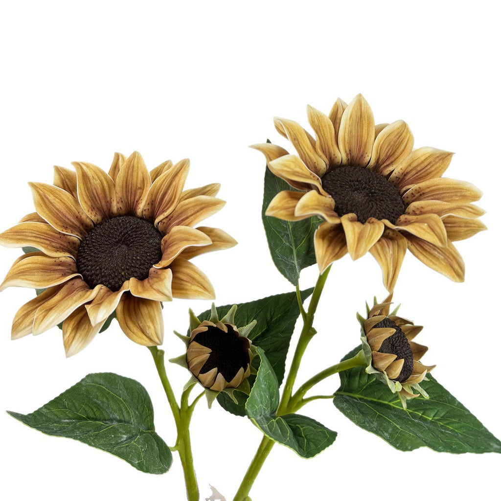 Girasol Artificial de 116 cm, 2 Flores, Decoración Moderna para Hogar y Eventos