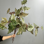 Planta artificial de begonia en arbusto, 71 cm de altura, decoración de plástico para exteriores e interiores