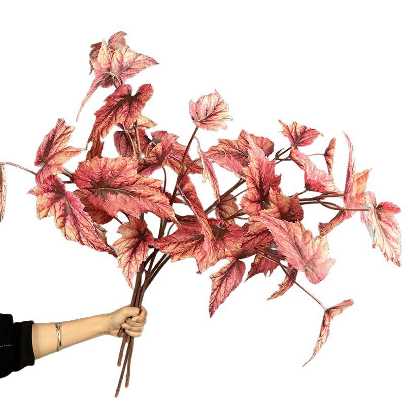 Planta artificial de begonia en arbusto, 71 cm de altura, decoración de plástico para exteriores e interiores