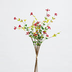 Ramo artificial de bayas decorativas, 6 tallos con 18 frutos, 50 cm, ideal para decoración de hogar y eventos