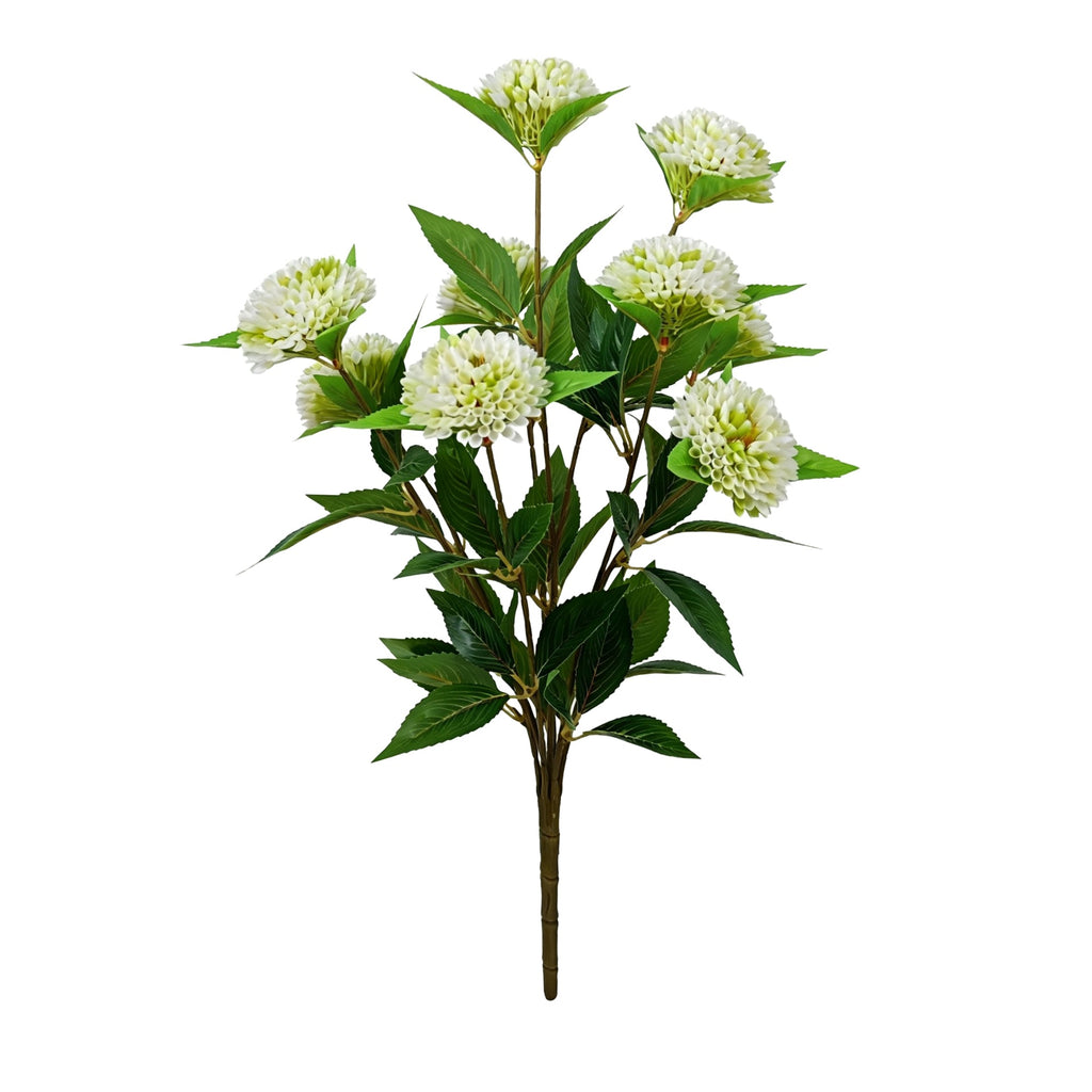 Planta artificial de crisantemos pompones, ramo de 9 flores, 57 cm, decoración moderna para hogar y eventos