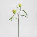 Planta artificial de cardo mariano de doble cabeza, 30 cm, decoración tropical moderna para hogar u oficina