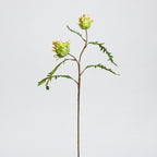 Planta artificial de cardo mariano de doble cabeza, 30 cm, decoración tropical moderna para hogar u oficina