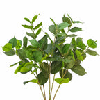 Hoja de Eucalipto Artificial, Rama Única de Plástico, Verde Efecto Natural, para Decoración del Hogar, Oficina y Escaparates