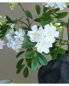 Flores artificiales de gardenia, tallo único con 30 flores, 74 cm, tejido de seda, decoración moderna para interiores