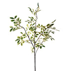 Rama Artificial de Eleagno (Olivo de Bohemia), Arbusto de Hojas de Plástico PE, Decoración para Casa, Oficina y Escaparate