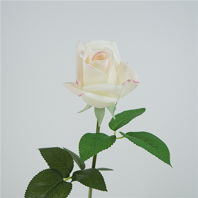 Rosa artificial de seda, tallo único 47 cm, 1 flor de 8.5 cm, decoración moderna para boda, hogar y oficina