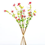 Ramo artificial de bayas decorativas, 6 tallos con 18 frutos, 50 cm, ideal para decoración de hogar y eventos