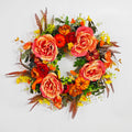 Peonías artificiales de 20" x 20" para jardín, balcón y terraza - Naranja quemado 19.6"