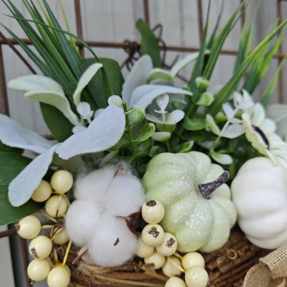 Calabazas artificiales con resistencia a los rayos UV de 19" x 19" para jardín, balcón y terraza