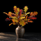 Rama de Ficus Elástico Artificial con Hojas Otoñales, Una Pieza de Tela de Seda Sintética, Decoración de Hogar, Bodas y Escaparates