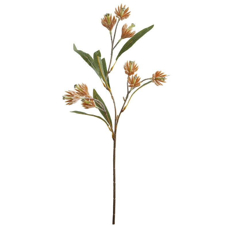Ramo artificial de Magnolia 61cm, 9 flores de seda, decoración de mesa para salón, hotel o negocio, sin maceta