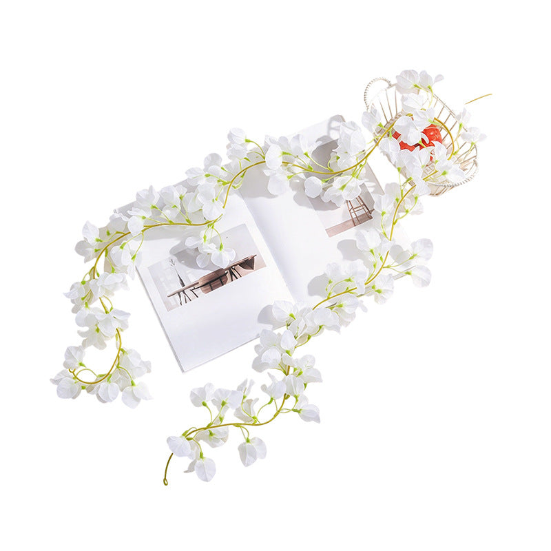 Guirnalda de Buganvilla Artificial Colgante, Enredadera de Plástico con 135 Flores, para Interior, Bodas y Escaparates