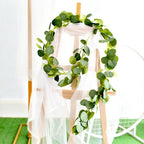 Planta artificial de eucalipto con 146 hojas, enredadera decorativa de 190 cm para bodas y hogar