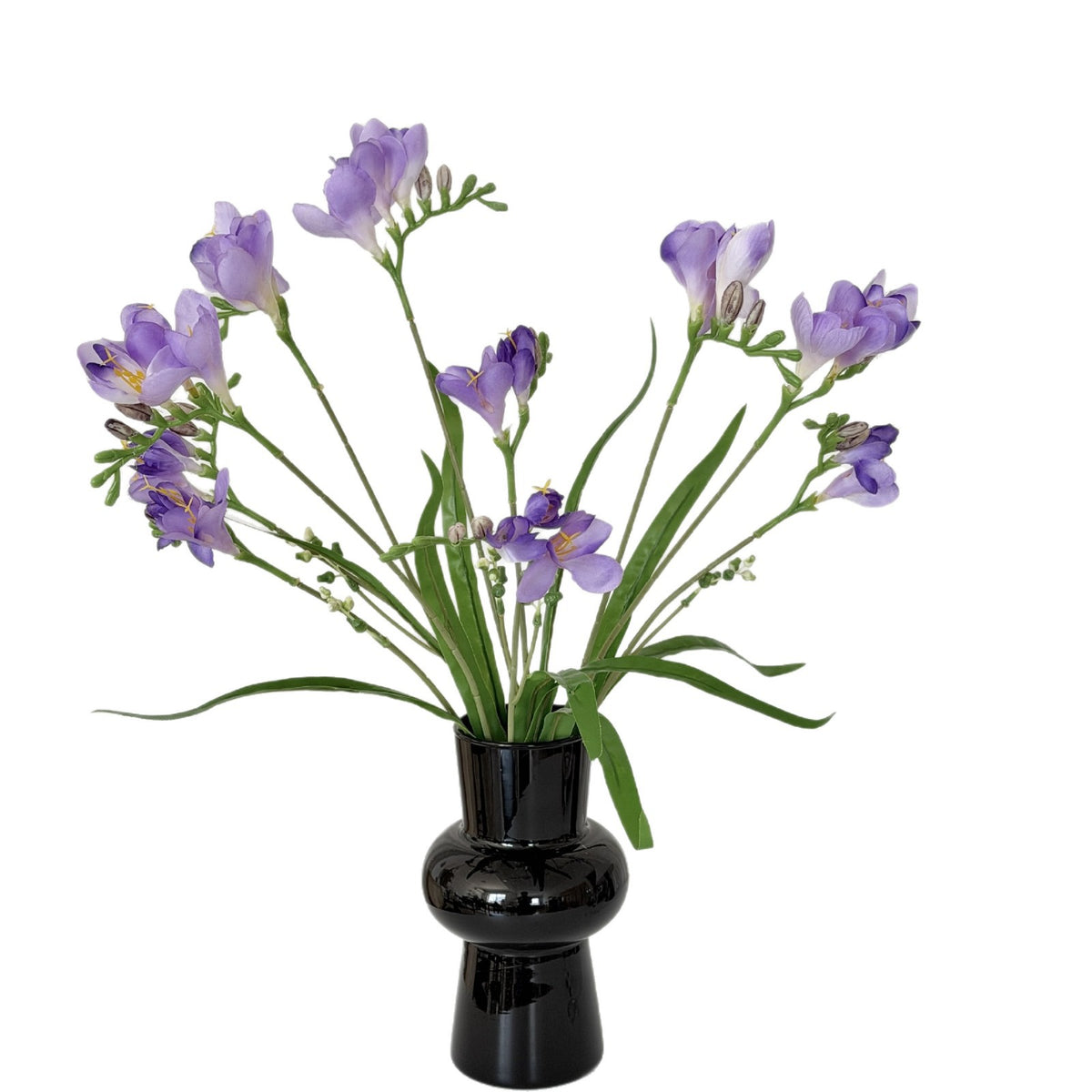 Arreglo floral de orquídea artificial, 6 flores, 60 cm, tejido de seda, decoración moderna para bodas, hogar y hoteles