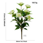 Planta artificial de crisantemos pompones, ramo de 9 flores, 57 cm, decoración moderna para hogar y eventos