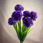Ramo de 6 flores artificiales de crisantemo PU, 45 cm, estilo moderno, decoración interior para bodas, oficina, hogar, hotel