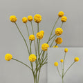 Ramo de Bolas Doradas Artificial, 4 Cabezas Plástico, Flor Decorativa para Salón, Oficina y Escaparate
