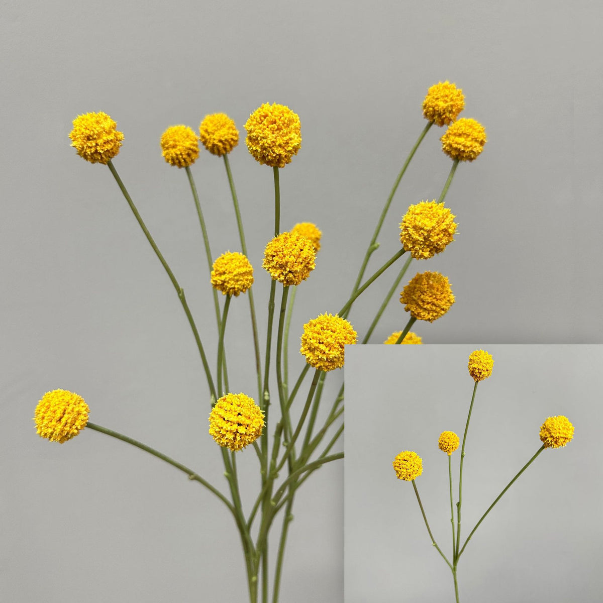 Ramo de Bolas Doradas Artificial, 4 Cabezas Plástico, Flor Decorativa para Salón, Oficina y Escaparate