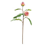 Planta artificial de cardo mariano de doble cabeza, 30 cm, decoración tropical moderna para hogar u oficina