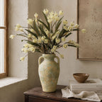 Ramo artificial de Magnolia 61cm, 9 flores de seda, decoración de mesa para salón, hotel o negocio, sin maceta