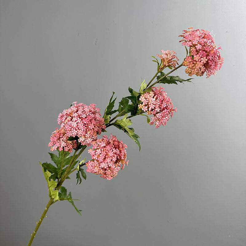 Ramita de Flores Artificiales de Hortensia de Madera, 85 cm, 6 Cabezas, Decoración para Hogar, Bodas y Oficinas