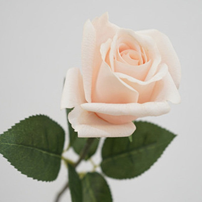 Rosa artificial de seda, tallo único 47 cm, 1 flor de 8.5 cm, decoración moderna para boda, hogar y oficina