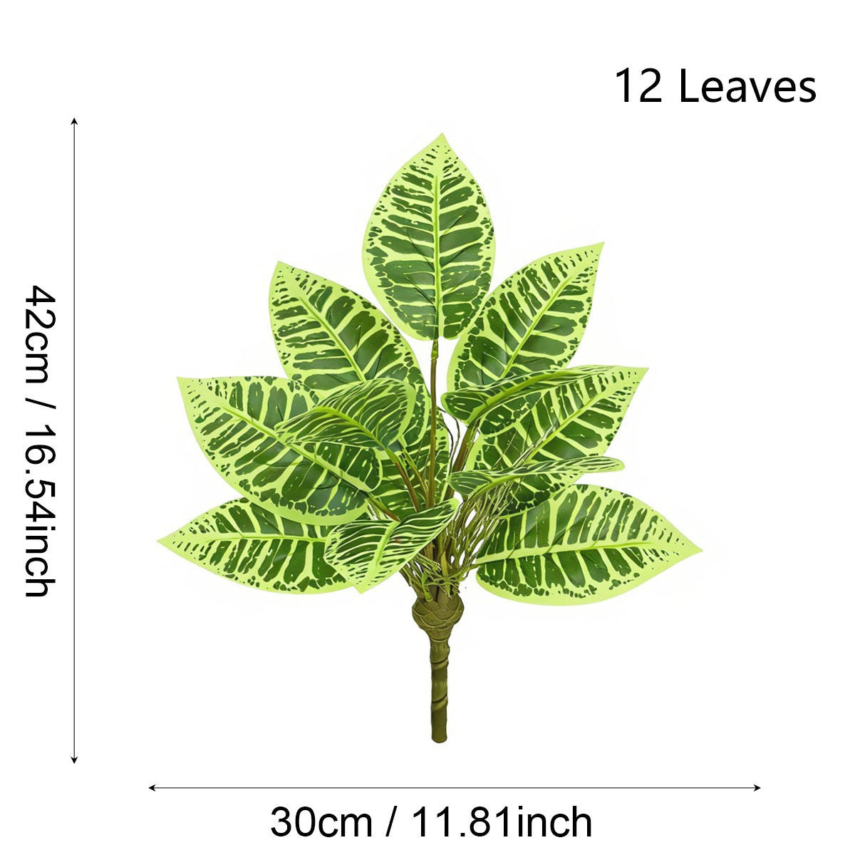 Planta artificial de crotón, 40 cm, decoración moderna para hogar, oficina y eventos