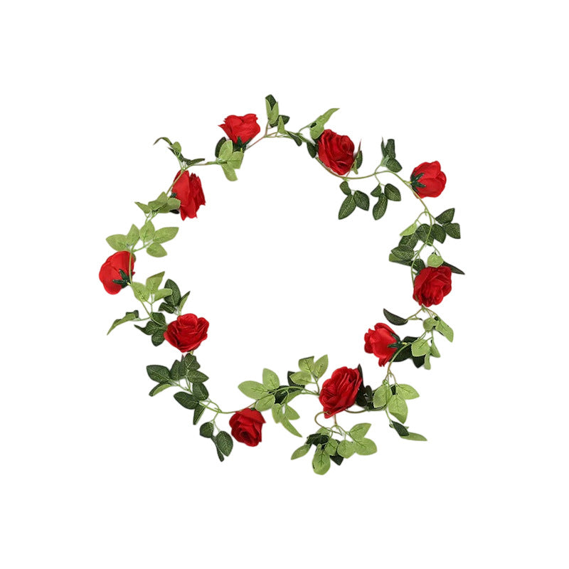 Guirnalda de Rosas Artificiales Colgante, Enredadera Estilo Campestre con 10 Cabezas de Flor, para Bodas, Arcos y Decoración del Hogar