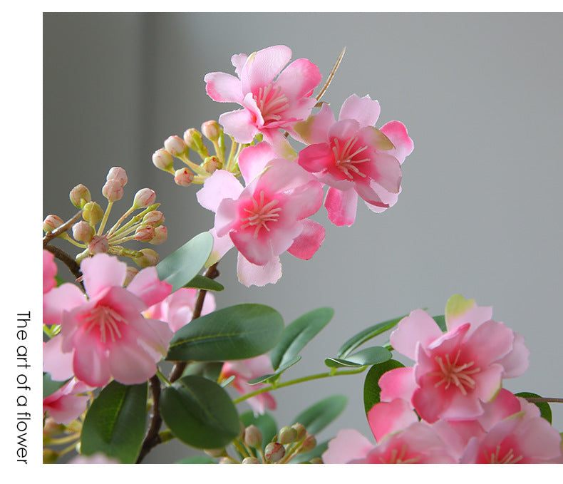 Flores artificiales de gardenia, tallo único con 30 flores, 74 cm, tejido de seda, decoración moderna para interiores