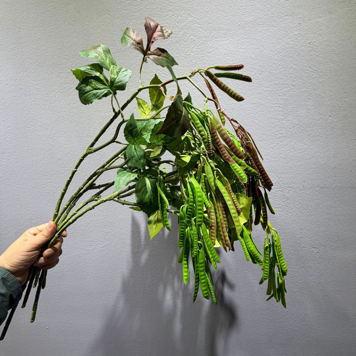 Arbusto de Guisantes Artificial, Planta Decorativa de Plástico para Interior y Exterior, Bodas, Escaparates y Hogar