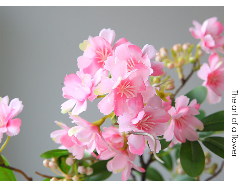 Flores artificiales de gardenia, tallo único con 30 flores, 74 cm, tejido de seda, decoración moderna para interiores