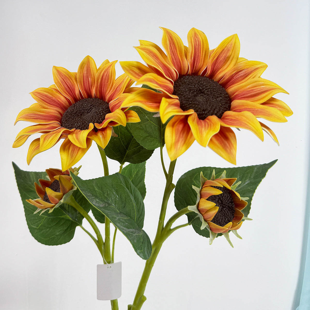 Girasol Artificial de 116 cm, 2 Flores, Decoración Moderna para Hogar y Eventos